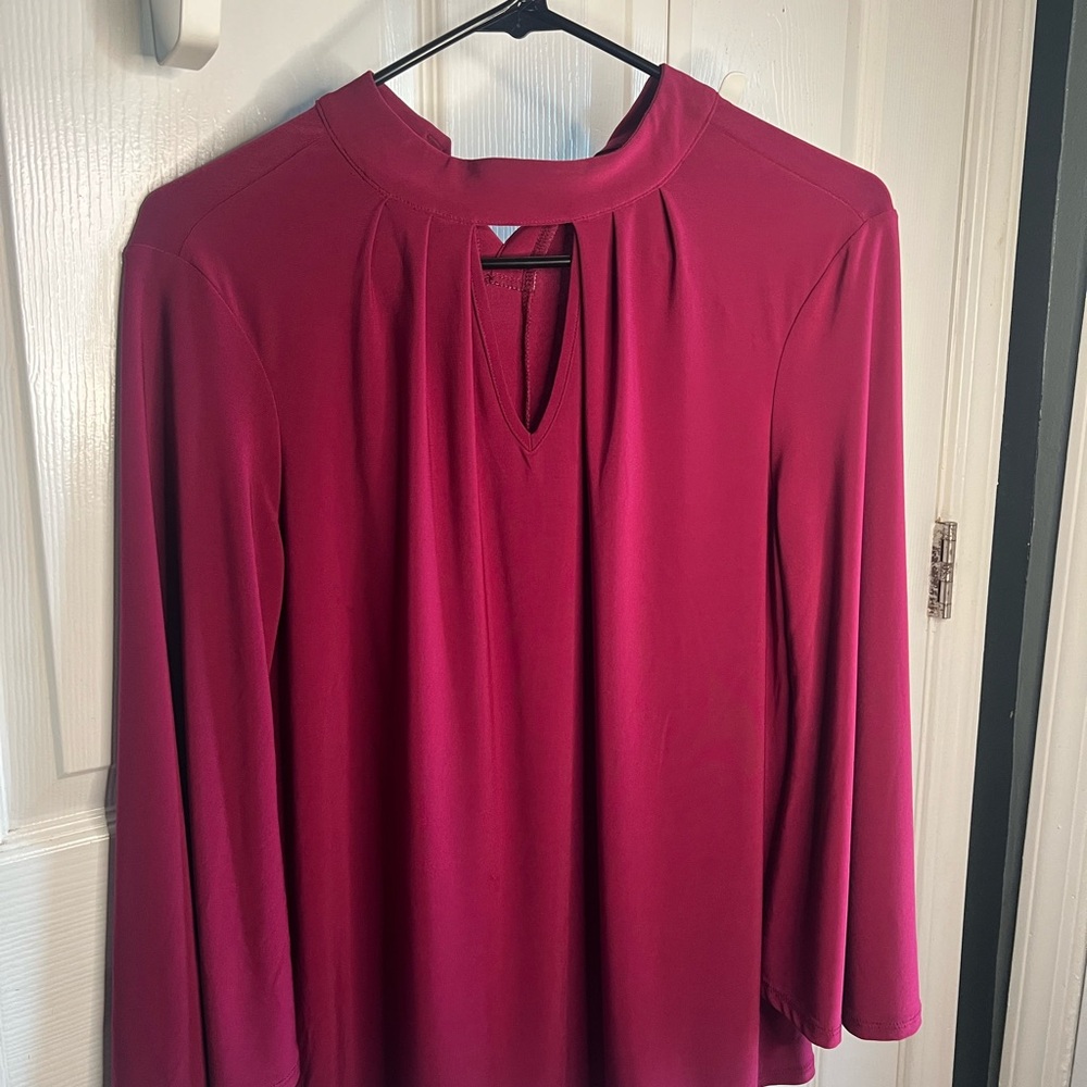 New Directions Fuchsia Blouse